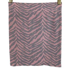 ANWAND Pink & Gray Zebra Print Knit Skirt S/M